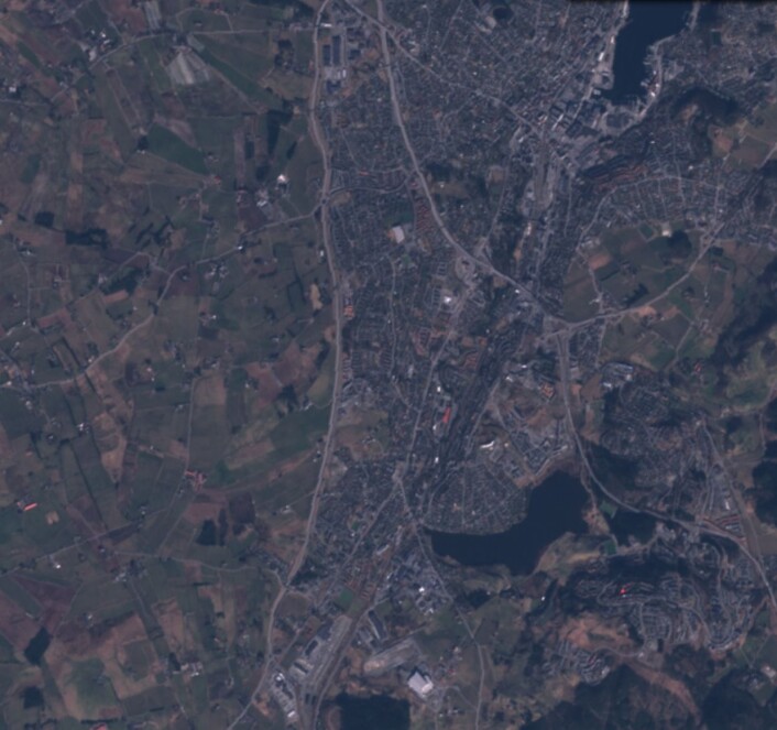 Enda et bilde fra Rogaland, sett fra Sentinel-2A den 7. mars. (Bilde: Copernicus Sentinel data 2017) Enda et bilde fra Rogaland, sett fra Sentinel-2A den 7. mars. (Bilde: Copernicus Sentinel data 2017)