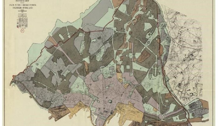 Røhnes parkplan ble presentert i generalplan for Oslo tegnet av arkitekten Harald Hald i 1929, og godkjent av bystyret i 1934. (Foto: Historisk arkiv for norsk landskapsarkitektur) Røhnes parkplan ble presentert i generalplan for Oslo tegnet av arkitekten Harald Hald i 1929, og godkjent av bystyret i 1934. (Foto: Historisk arkiv for norsk landskapsarkitektur)