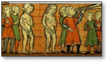Ekteskapsbrytere vises fram i middelalderen. Ekteskapsbrytere vises fram i middelalderen.