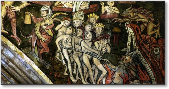 Dommedagsbilde fra kirken St. Thomas The Martyr i Newcastle upon Tyne. Bildet er antakelig fra 1400-tallet. Dommedagsbilde fra kirken St. Thomas The Martyr i Newcastle upon Tyne. Bildet er antakelig fra 1400-tallet.