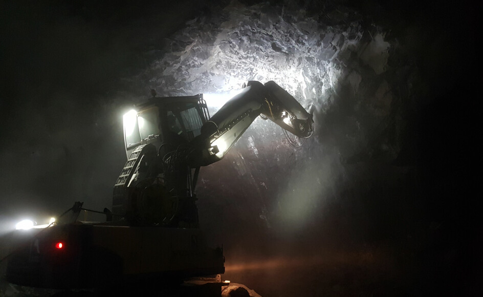 Under tunnelarbeidene i Sandvika graves det ut store mengder kambrosilurstein. (Foto: Elin T. Sørensen / BONO)