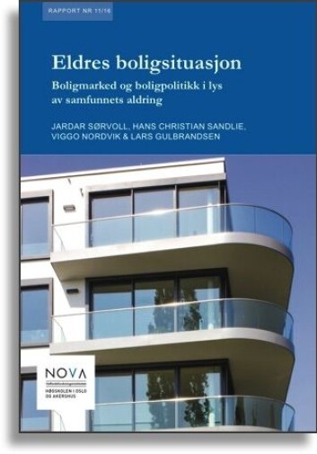 Rapporten «Eldres boligsituasjon» er et resultat av arbeid ved Velferdsforskningsinstituttet NOVA på Høgskolen i Oslo og Akershus. Rapporten «Eldres boligsituasjon» er et resultat av arbeid ved Velferdsforskningsinstituttet NOVA på Høgskolen i Oslo og Akershus.