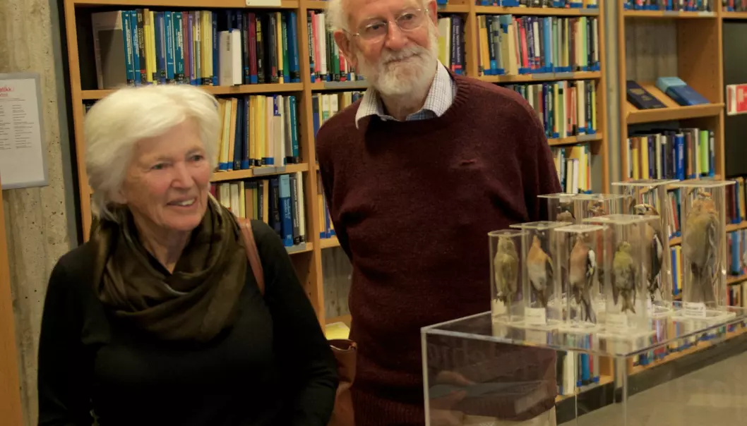 Rosemary og Peter Grant på Realfagsbiblioteket ved Universitetet i Oslo. (Foto: Tore Wallem)
