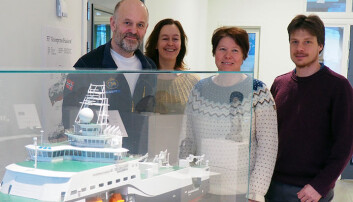 Toktleder Harald Steen (t.v.) og forskerne Laura de Staur, Agneta Fransson og Tore Hattermann skal alle delta på det syv uker lange toktet til Dronning Maud Land. (Foto: Elin Vinje Jenssen, Norsk Polarinstitutt) Toktleder Harald Steen (t.v.) og forskerne Laura de Staur, Agneta Fransson og Tore Hattermann skal alle delta på det syv uker lange toktet til Dronning Maud Land. (Foto: Elin Vinje Jenssen, Norsk Polarinstitutt)