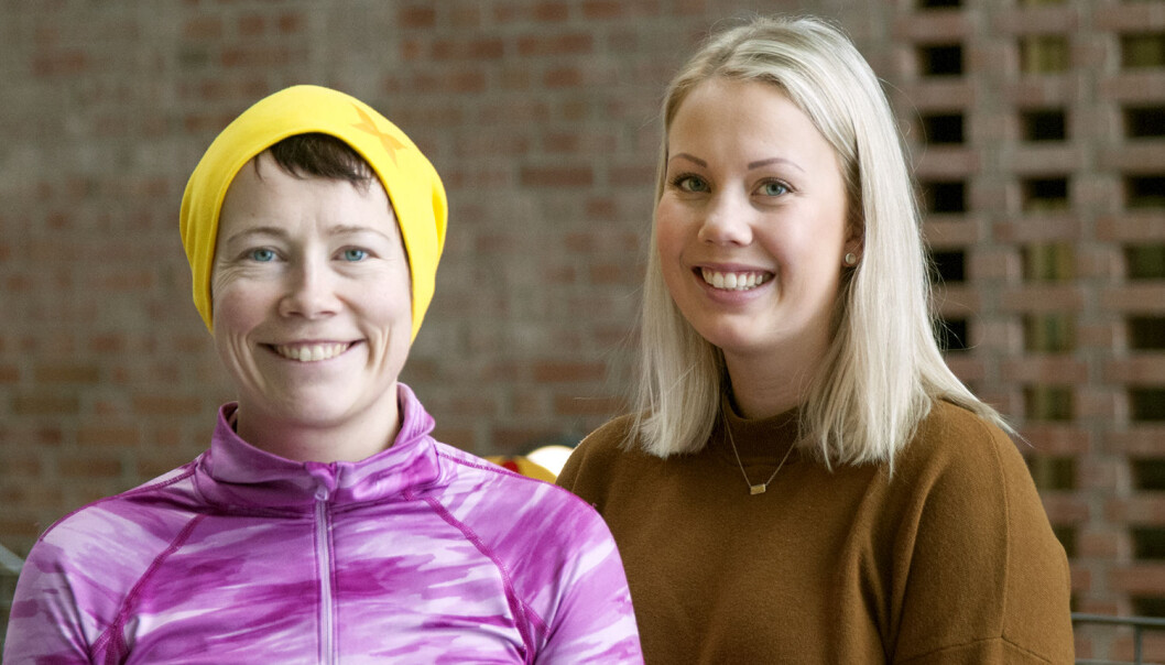 Nin Ingelin Festvåg (t.v.) og Martine Hov er sykepleierstudenter ved Universitetet i Agder. (Foto: UiA) Nin Ingelin Festvåg (t.v.) og Martine Hov er sykepleierstudenter ved Universitetet i Agder. (Foto: UiA)
