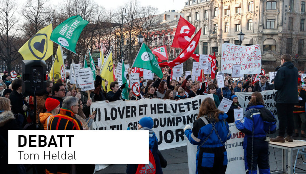 I midten av februar holdt Natur og ungdom en demonstrasjon mot den planlagte gruvedriften i Repparfjord. (Foto: Gorm Kallestad / NTB scanpix) I midten av februar holdt Natur og ungdom en demonstrasjon mot den planlagte gruvedriften i Repparfjord. (Foto: Gorm Kallestad / NTB scanpix)