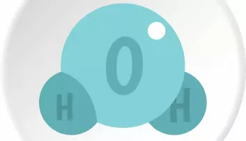 Hydrogenatomer+oksygenatom=vannmolekyl (Colourbox)