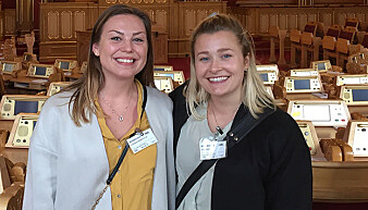 Studentene Hanna Sollie Storaker og Ingrid Vold har også intervjuet politikere om en matkastelov. (Foto: Privat) Studentene Hanna Sollie Storaker og Ingrid Vold har også intervjuet politikere om en matkastelov. (Foto: Privat)