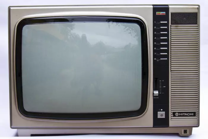 Ja, det er en TV. En gammel og lite hundevennlig TV. (Foto: Colourbox)