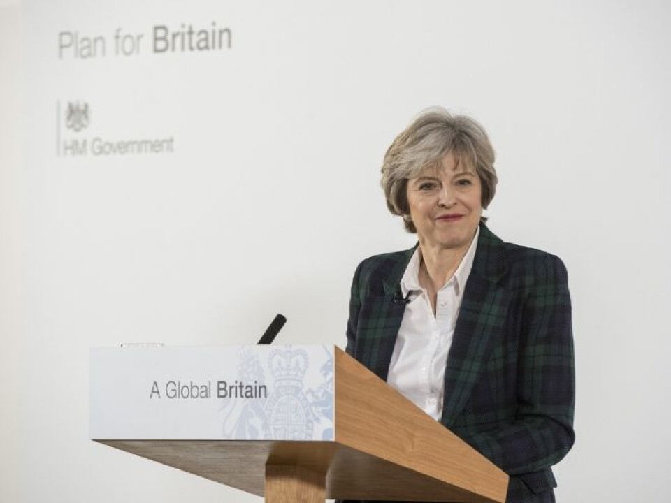 Theresa May legger frem britenes 'hard Brexit'-strategi i Lancaster House 17. januar 2017. Men hadde hun egentlig noe valg? (Foto: Jay Allen)