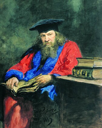 Dmitrij Mendelejev Malt av Ilja Repin i 1885. (Wikimedia Commons) Dmitrij Mendelejev Malt av Ilja Repin i 1885. (Wikimedia Commons)