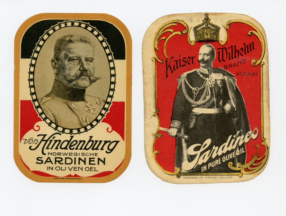 Eksempel på markedsføring av sardiner i Tyskland Foto: MUST/ Norsk hermetikkmuseum