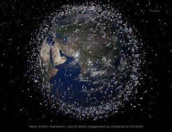 Romsøppel som spores i lav jordbane. (Foto: (Illustrasjon: ESA)) Romsøppel som spores i lav jordbane. (Foto: (Illustrasjon: ESA))