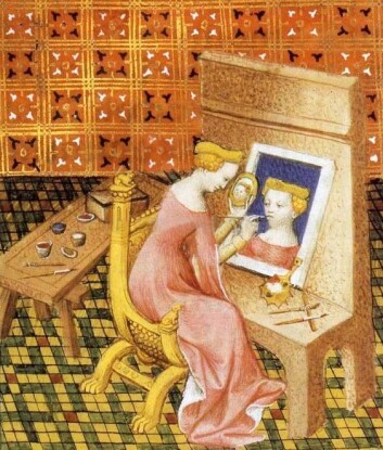 SEG SELV NOK: Denne illustrasjonen fra 1403 som viser kunstneren Marcia er den første kjente avbildningen av et selvportrett. (Foto: Illustrasjon fra et Bocaccio-manuskript) SEG SELV NOK: Denne illustrasjonen fra 1403 som viser kunstneren Marcia er den første kjente avbildningen av et selvportrett. (Foto: Illustrasjon fra et Bocaccio-manuskript)