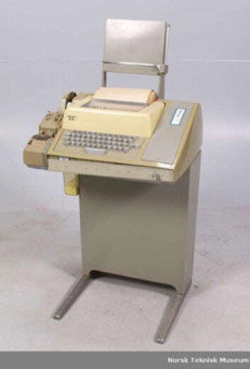 Teleprinteren var en enkel terminal. (Foto: Teknisk museum) Teleprinteren var en enkel terminal. (Foto: Teknisk museum)