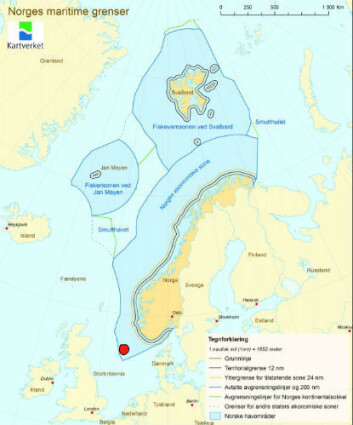 Her ligger Ekofiskfeltet, hvor selskapet ConocoPhillips oppdaget olje i 1969. (Foto: (Kartgrunnlag: Kartverket/CC BY-SA 3.0/redigert av forskning.no)) Her ligger Ekofiskfeltet, hvor selskapet ConocoPhillips oppdaget olje i 1969. (Foto: (Kartgrunnlag: Kartverket/CC BY-SA 3.0/redigert av forskning.no))