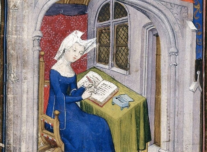 Forfatter Christine de Pizan. MS Harley 4431, f. 4 (c. 1410-1414). (Foto: The British Library) Forfatter Christine de Pizan. MS Harley 4431, f. 4 (c. 1410-1414). (Foto: The British Library)