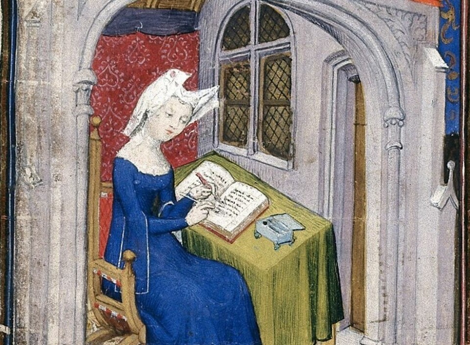 Forfatter Christine de Pizan. MS Harley 4431, f. 4 (c. 1410-1414). (Foto: The British Library)