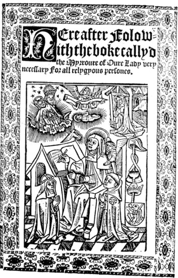Tresnittet The Myroure of Oure Ladye, 1530. (Foto: The British Library) Tresnittet The Myroure of Oure Ladye, 1530. (Foto: The British Library)
