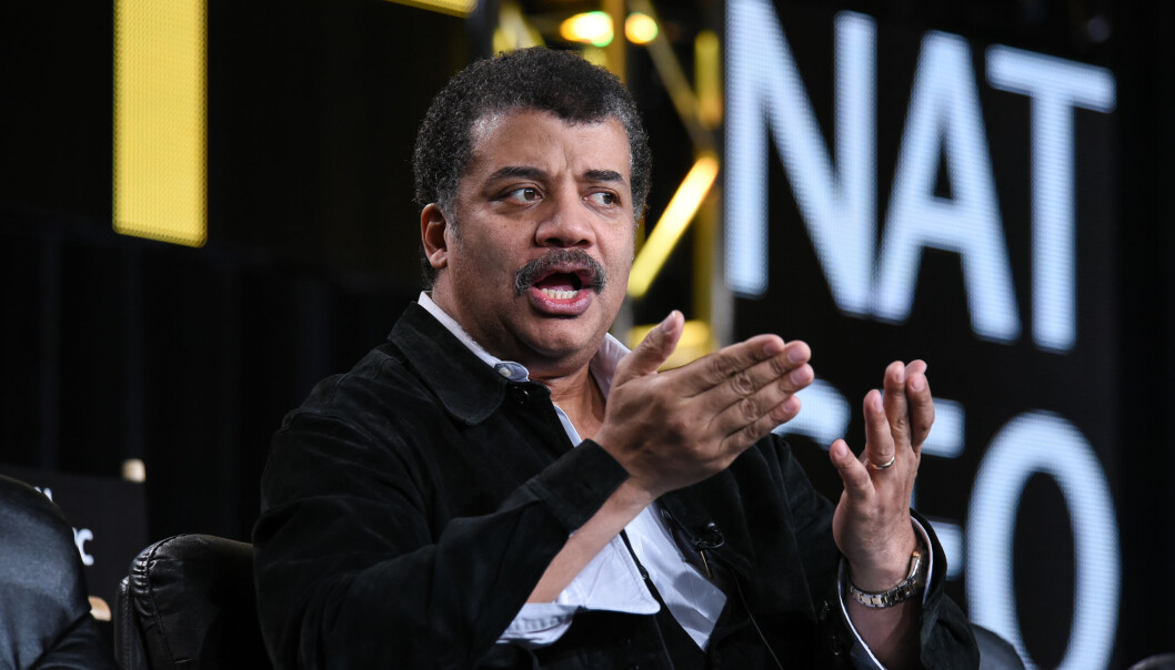 Neil deGrasse Tyson snakker på et National Geographic-arrangement i 2015. (Bilde: Richard Shotwell/Invision/AP/NTB Scanpix) Neil deGrasse Tyson snakker på et National Geographic-arrangement i 2015. (Bilde: Richard Shotwell/Invision/AP/NTB Scanpix)