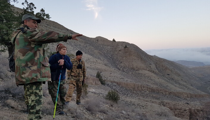 Lokale naturoppsyn i Kopek Dag-fjellene på grensen til Iran. Foto John Linnell, NINA. Lokale naturoppsyn i Kopek Dag-fjellene på grensen til Iran. Foto John Linnell, NINA.