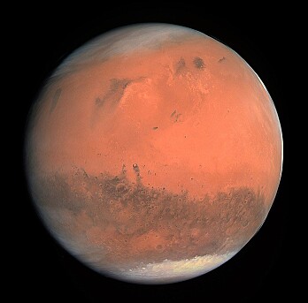Mars sett med teleskop fra jorda. (Bilde: ESA/CC BY-Sa 3.0) Mars sett med teleskop fra jorda. (Bilde: ESA/CC BY-Sa 3.0)