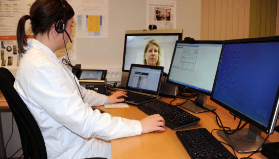 Dialogen med pasientene foregår på nettet. (Foto: Kristiansand kommune) Dialogen med pasientene foregår på nettet. (Foto: Kristiansand kommune)