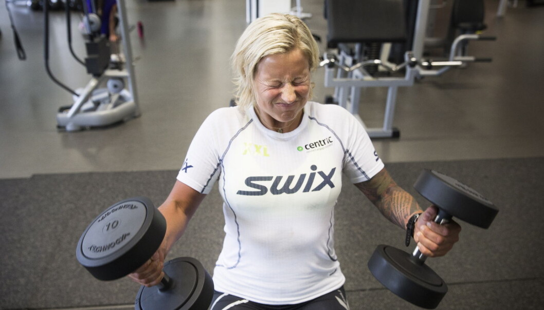 Langrennsløper Vibeke Skofterud overanstrengte seg på treningssamling og fikk tilstanden rabdomyolyse i 2014. Den er det også stadig flere helt vanlige nordmenn som får. (Foto: Frode Hansen, VG/NTB scanpix) Langrennsløper Vibeke Skofterud overanstrengte seg på treningssamling og fikk tilstanden rabdomyolyse i 2014. Den er det også stadig flere helt vanlige nordmenn som får. (Foto: Frode Hansen, VG/NTB scanpix)