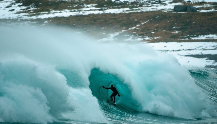Et hotspot for surfere (Foto: Unstad Arctic Surf) Et hotspot for surfere (Foto: Unstad Arctic Surf)