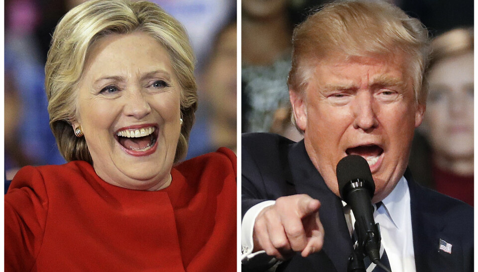 Mens Hillary Clinton i slutten av oktober hadde samlet inn over en milliard dollar til sin presidenvalgkamp hadde Trump bare litt over halvparten. (Foto: AP Photo/Gerry Broome, Paul Sancya, NTB scanpix)
