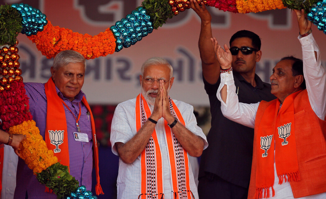 VALGKAMP: Indias statsminister Narendra Modi under et valgkamparrangement 10. april 2019. (Foto: Amit Dave/Reuters/NTB Scanpix) VALGKAMP: Indias statsminister Narendra Modi under et valgkamparrangement 10. april 2019. (Foto: Amit Dave/Reuters/NTB Scanpix)