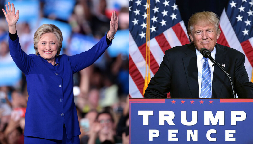 En av disse blir snart president i USA. Begge har svart på spørsmål fra forskere. <p>(Foto: Kollasje. Begge bilder: Gage Skidmore/<a href="https://creativecommons.org/licenses/by-sa/3.0/deed.no">CC BY-SA 3.0</a>)</p> En av disse blir snart president i USA. Begge har svart på spørsmål fra forskere. <p>(Foto: Kollasje. Begge bilder: Gage Skidmore/<a href="https://creativecommons.org/licenses/by-sa/3.0/deed.no">CC BY-SA 3.0</a>)</p>