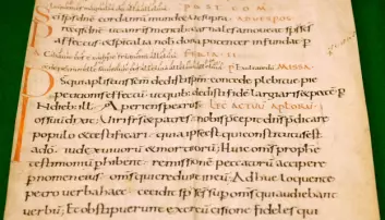 Dette er et av de eldste dokumentene Weidling og Karlsen har funnet. De anslår at det stammer fra midten av 1000-tallet. (Foto: Silja Björklund Einarsdóttir/forskning.no)