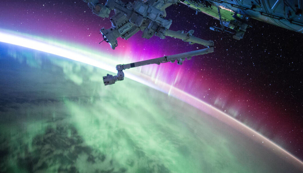 Bilde av nordlys tatt av Scott Kelly fra NASAs internasjonale romferge. (Foto: NASA) Bilde av nordlys tatt av Scott Kelly fra NASAs internasjonale romferge. (Foto: NASA)