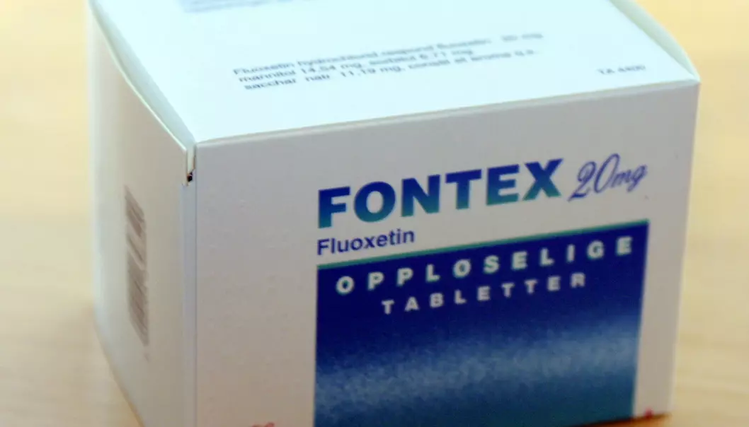 Forskerne har testet hvordan miljøet virker inn på effekten av fluoxetin, et antidepressivum som for eksempel finnes i Fontex som selges i Norge. Det er samme virkestoff som blant annet selges under merket Prozac i andre land. (Foto: Trygve Indrelid/Aftenposten /NTB Scanpix)