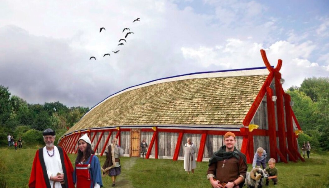 Var vikingenes kongehaller malt, og i så fall med hvilken farge? Det har arkeologer fra hele landet forsøkt å finne ut. (Foto: Sagnlandet Lejre) Var vikingenes kongehaller malt, og i så fall med hvilken farge? Det har arkeologer fra hele landet forsøkt å finne ut. (Foto: Sagnlandet Lejre)