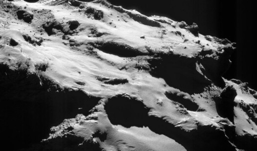 Lander ved 130 meter bredt hull på kometen