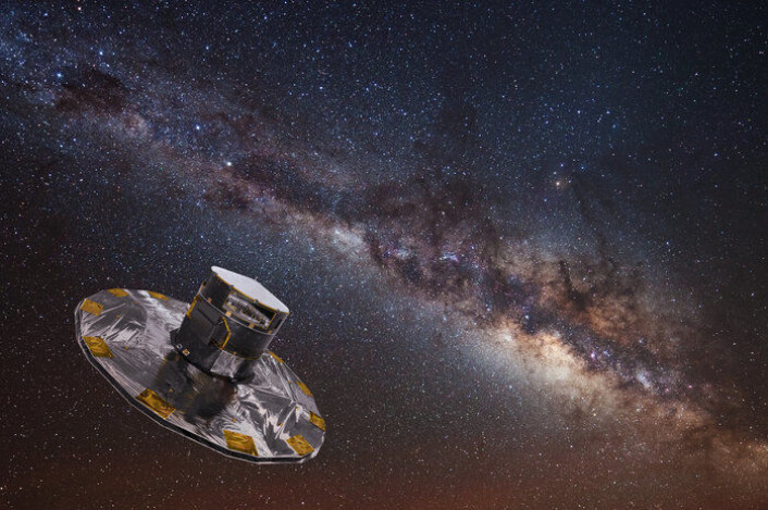 Det europeiske romteleskopet Gaia ble skutt opp 19. desember 2013 for å scanne 1 milliard stjerner i Melkeveien. (Foto: ESA) Det europeiske romteleskopet Gaia ble skutt opp 19. desember 2013 for å scanne 1 milliard stjerner i Melkeveien. (Foto: ESA)