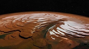 Enorme mengder is funnet under bakken på Mars