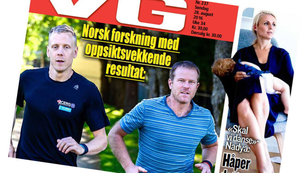 Hvor blir det av de journalistiske refleksene i møtet med forskere? (Faksimile fra VG, søndag 28. august 2016.) Hvor blir det av de journalistiske refleksene i møtet med forskere? (Faksimile fra VG, søndag 28. august 2016.)