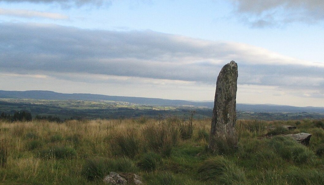 Bautastein i Cork i Irland. Noen vikinggraver ligger i nærheten av denne typen monumenter, som kan være tusenvis av år gamle. (Foto: Ceoil) Bautastein i Cork i Irland. Noen vikinggraver ligger i nærheten av denne typen monumenter, som kan være tusenvis av år gamle. (Foto: Ceoil)