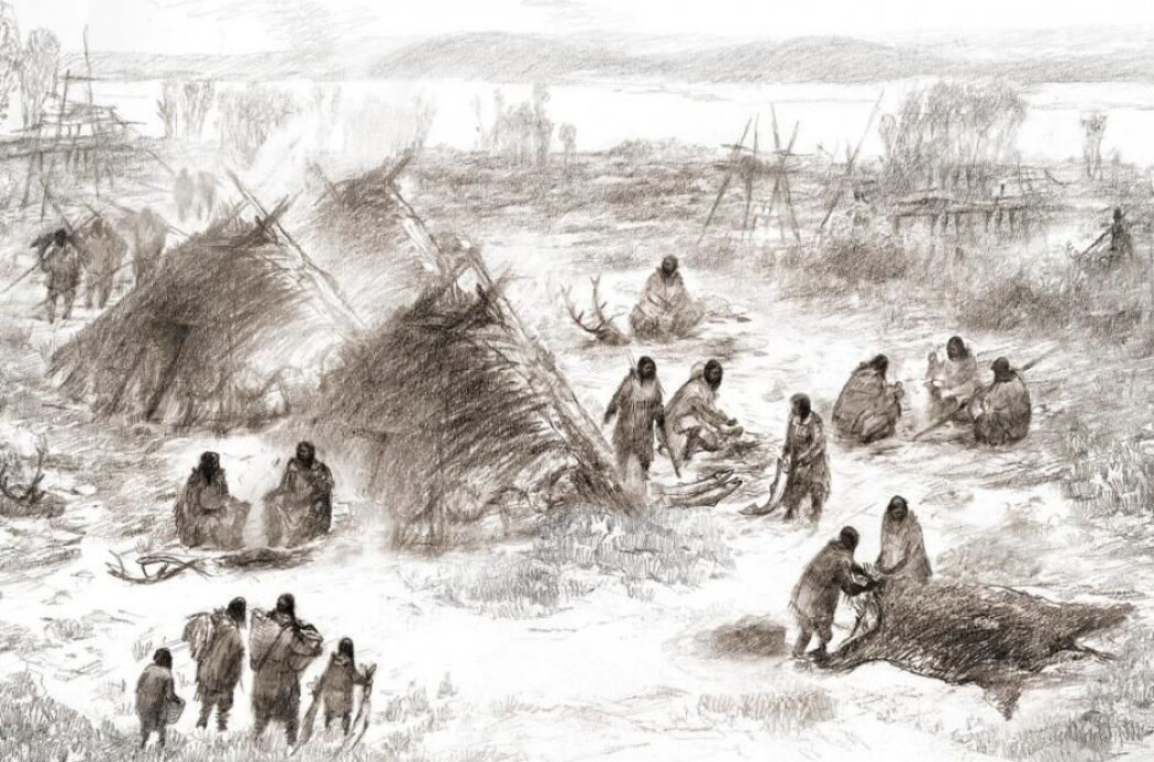 Forskere kommer med nye perspektiver på de første amerikanerne. (Illustrasjon: Eric S. Carlson og Ben Potter) Forskere kommer med nye perspektiver på de første amerikanerne. (Illustrasjon: Eric S. Carlson og Ben Potter)