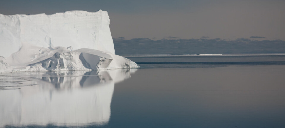 Det varme vannet strømmer helt inntil Filchner-isbremmen i Antarktis. Trolig bidrar det til å smelte isen nedenfra. (Foto: Kjersti Daae)
