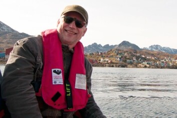 Jørgen Schou Christiansen på feltarbeid på Grønland. (Foto: Julius Nielsen) Jørgen Schou Christiansen på feltarbeid på Grønland. (Foto: Julius Nielsen)