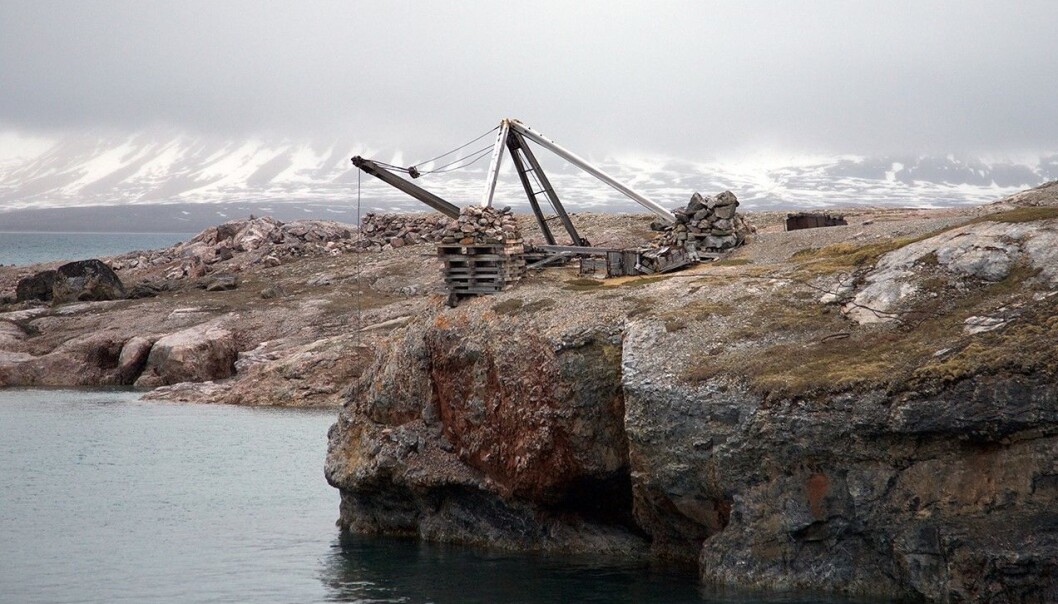 Utskipingskaia står som den ble forlatt tidlig på 1900-tallet. (Foto: Karine Nigar Aarskog) Utskipingskaia står som den ble forlatt tidlig på 1900-tallet. (Foto: Karine Nigar Aarskog)