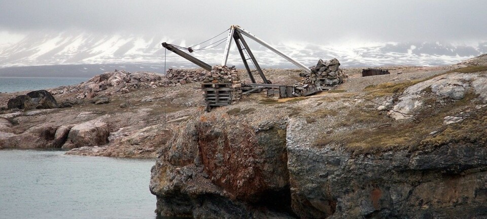 Utskipingskaia står som den ble forlatt tidlig på 1900-tallet. (Foto: Karine Nigar Aarskog)