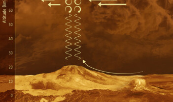 Fjell på Venus påvirker det øverste skylaget