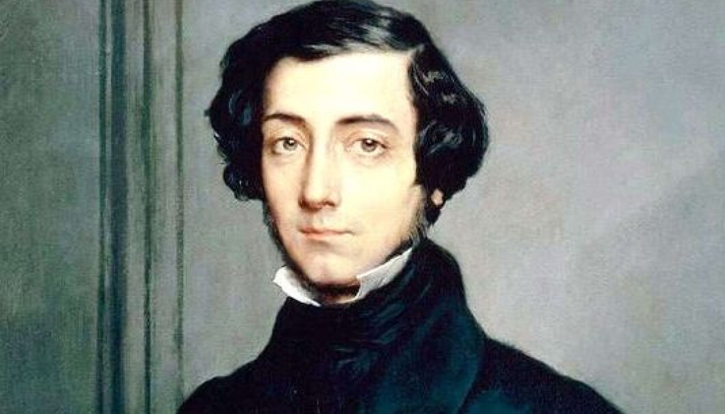 Franskmannen Alexis de Tocqueville ga etter en reise i USA for snart 200 år siden en samfunnsvitenskapelig beskrivelse av amerikanerne. Vi kan fortsatt kjenne igjen mye av det han fortalte om. Maleri av Théodore Chassériau Franskmannen Alexis de Tocqueville ga etter en reise i USA for snart 200 år siden en samfunnsvitenskapelig beskrivelse av amerikanerne. Vi kan fortsatt kjenne igjen mye av det han fortalte om. Maleri av Théodore Chassériau