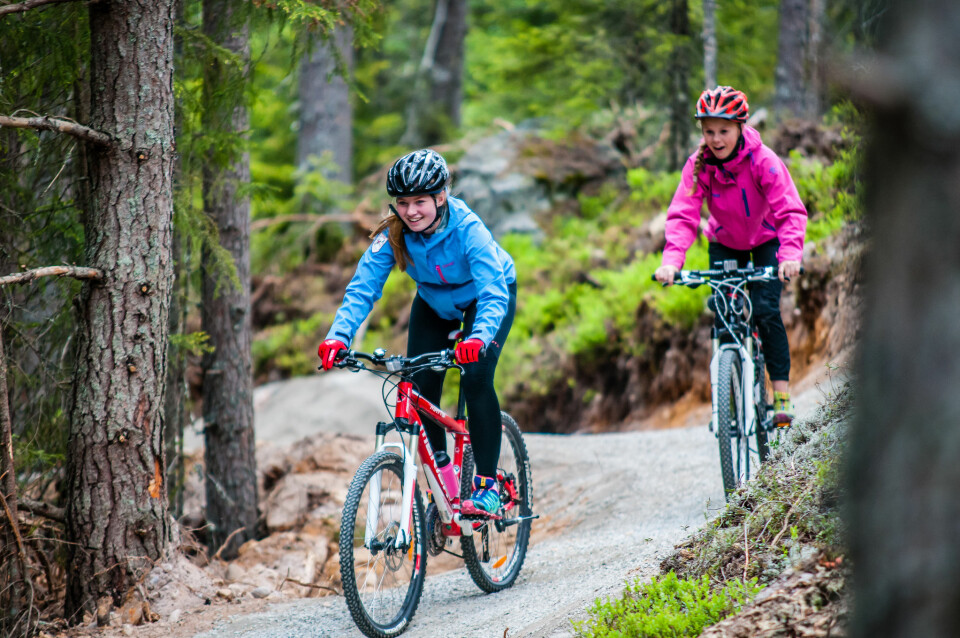 I skibygda Trysil har de laget sykkelstier til bruk om sommeren. Her kan både store og små trygt innta naturen fra sykkelsetet, (Foto: Hans Martin Nysæter)