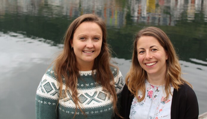Marta Eide (t.h) er prosjektkoordinator for forskingssatsinga dCod 1.0. Her saman med Karina Dale, som er førsteforfattar på ein artikkel om burtorsken som nyleg var publisert i Marine Environmental Research. (Foto: Jens Helleland Ådnanes/UiB) Marta Eide (t.h) er prosjektkoordinator for forskingssatsinga dCod 1.0. Her saman med Karina Dale, som er førsteforfattar på ein artikkel om burtorsken som nyleg var publisert i Marine Environmental Research. (Foto: Jens Helleland Ådnanes/UiB)